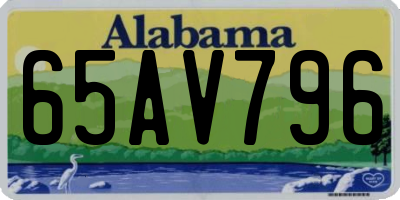 AL license plate 65AV796