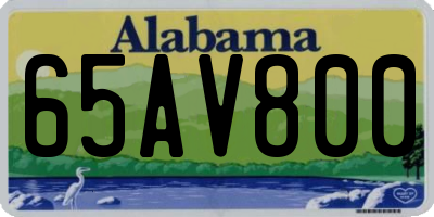 AL license plate 65AV800