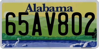 AL license plate 65AV802