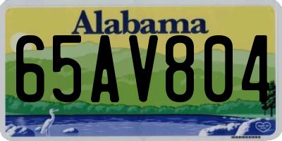 AL license plate 65AV804