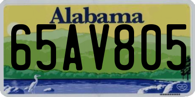 AL license plate 65AV805
