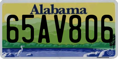 AL license plate 65AV806