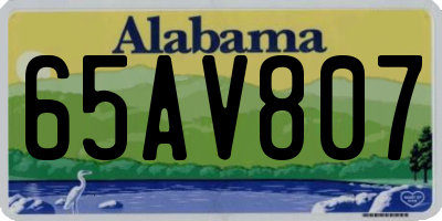 AL license plate 65AV807