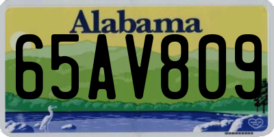 AL license plate 65AV809