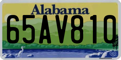 AL license plate 65AV810