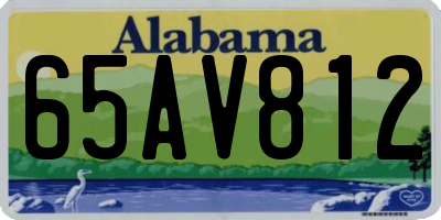 AL license plate 65AV812