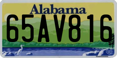 AL license plate 65AV816