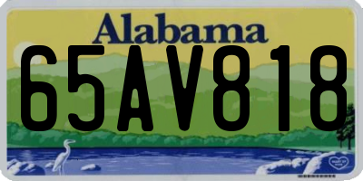 AL license plate 65AV818