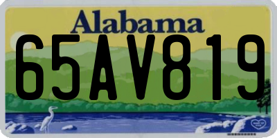 AL license plate 65AV819