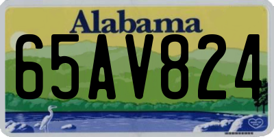 AL license plate 65AV824