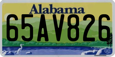 AL license plate 65AV826