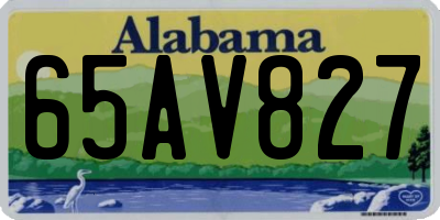AL license plate 65AV827