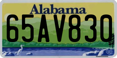 AL license plate 65AV830