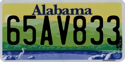 AL license plate 65AV833