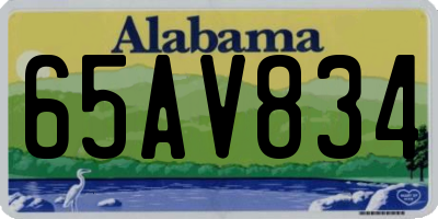 AL license plate 65AV834