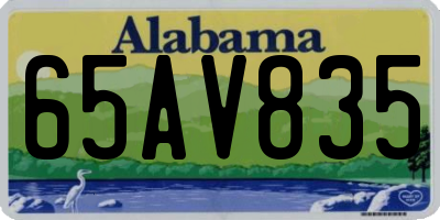 AL license plate 65AV835