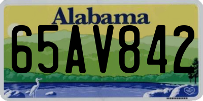AL license plate 65AV842