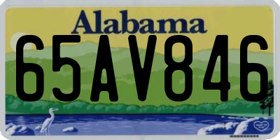 AL license plate 65AV846