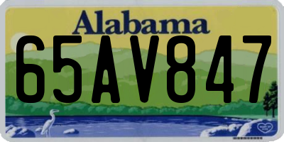 AL license plate 65AV847