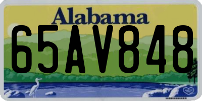 AL license plate 65AV848