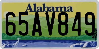 AL license plate 65AV849