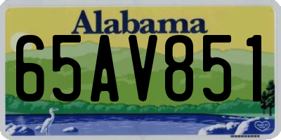 AL license plate 65AV851
