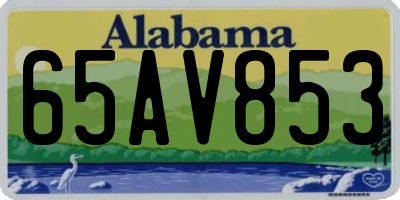 AL license plate 65AV853