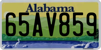 AL license plate 65AV859