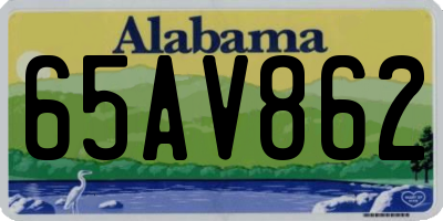 AL license plate 65AV862