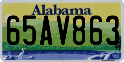 AL license plate 65AV863