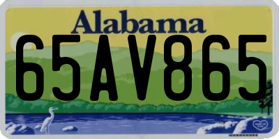 AL license plate 65AV865