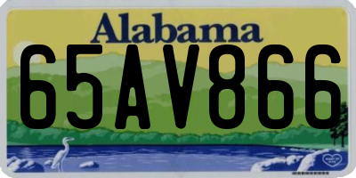 AL license plate 65AV866