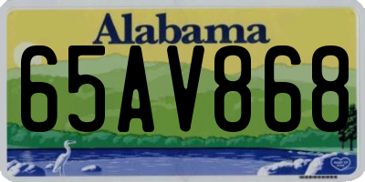 AL license plate 65AV868