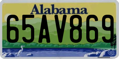 AL license plate 65AV869