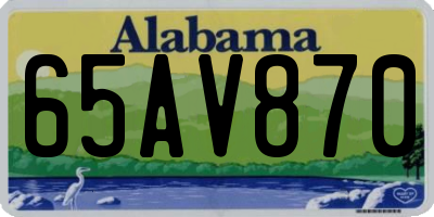 AL license plate 65AV870