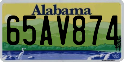 AL license plate 65AV874