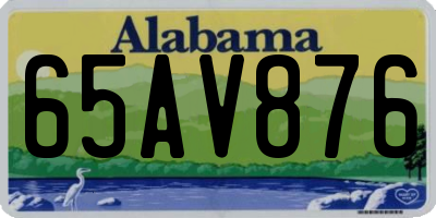 AL license plate 65AV876