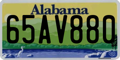 AL license plate 65AV880