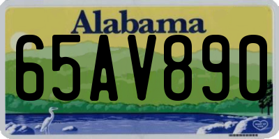 AL license plate 65AV890