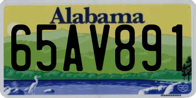 AL license plate 65AV891