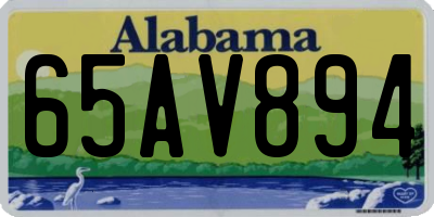 AL license plate 65AV894