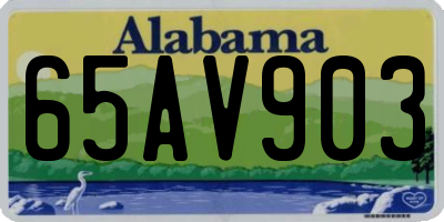 AL license plate 65AV903