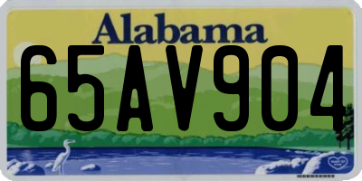 AL license plate 65AV904