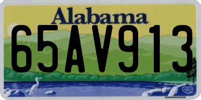 AL license plate 65AV913