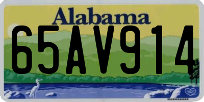 AL license plate 65AV914