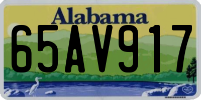 AL license plate 65AV917