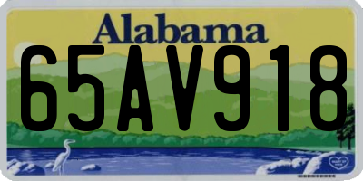 AL license plate 65AV918