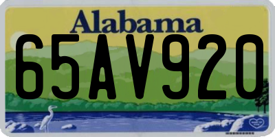 AL license plate 65AV920