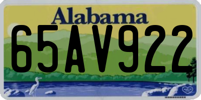 AL license plate 65AV922