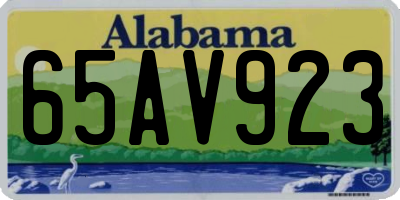 AL license plate 65AV923
